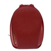 Pre-owned Leather backpacks Louis Vuitton Vintage , Red , Dames