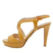 Pre-owned Leather sandals Prada Vintage , Beige , Dames