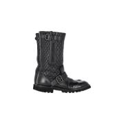 Pre-owned Leather boots Chanel Vintage , Black , Dames