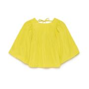 Ballonmouw Taffeta Shirt Maliparmi , Yellow , Dames