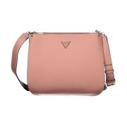 Roze Meridian Handtas met Ritssluiting Guess , Pink , Dames