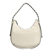 Witte PVC Handtas met Contrasterende Details Byblos , Beige , Dames