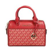 Rode Signature Duffle Crossbody Tas met Kaartsleuven Michael Kors , Mu...