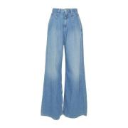 Denim Wide Jeans voor Vrouwen Pepe Jeans , Blue , Dames
