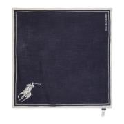 Marineblauwe Zijden Sjaal voor Vrouwen Polo Ralph Lauren , Blue , Dame...