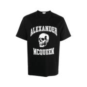 Zwarte T-shirts en Polos Alexander McQueen , Black , Heren