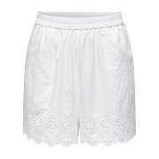 Korte Geborduurde Shorts Only , White , Dames