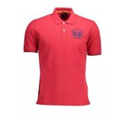 Contrasterend Geborduurd Poloshirt La Martina , Pink , Heren