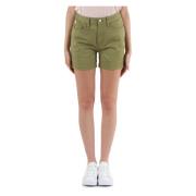 Stretch Katoen Vijf-Pocket Shorts Calvin Klein Jeans , Green , Dames