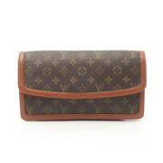 Pre-owned Leather clutches Louis Vuitton Vintage , Brown , Dames