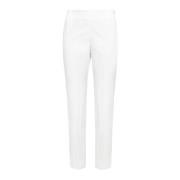 Slim-Fit Poplin Stretch Broek Maliparmi , White , Dames