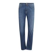 Stijlvolle Denim Jeans met 5 Zakken Jacob Cohën , Blue , Heren