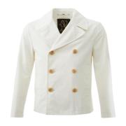 Marine Stijl Dubbel Borst Jas Sealup , White , Heren