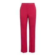 Flared Poplin Stretch Broek Maliparmi , Pink , Dames