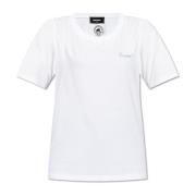 T-shirt met logo Dsquared2 , White , Dames