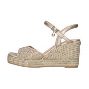 Beige Espadrilles voor Dames Mexx , Beige , Dames