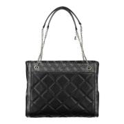 Zwarte Polyurethaan Handtas, Stijlvol Model Guess , Black , Dames