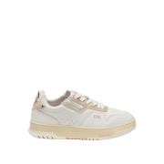 Witte Platinum Leren Sneakers voor Vrouwen Blauer , White , Dames