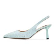 Blauwe Jewel Suede High Heeled Pumps Cesare Gaspari , Blue , Dames