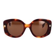 Ronde zonnebril Roma Donna Fendi , Brown , Dames