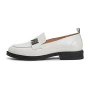 Witte Blokhak Loafers Cesare Gaspari , White , Dames