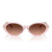 Ovale zonnebril met roze verlooplens Versace , Pink , Unisex