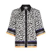 Zebra Print Casual Overhemd Karl Lagerfeld , Multicolor , Dames