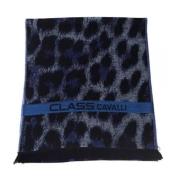 Luxe Dierenprint Wollen Sjaal Cavalli Class , Multicolor , Heren