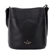 Zwarte Leren Bucket Crossbody Tas Kate Spade , Black , Dames