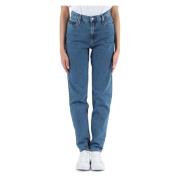 Hoge Taille Mom Fit Jeans Calvin Klein Jeans , Blue , Dames