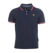 Blauw Logo Patch Katoenen Polo Schott NYC , Blue , Heren