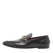 Pre-owned Leather flats Gucci Vintage , Black , Dames