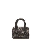 Python Print Mini Tote Handbag Pompei Donatella , Multicolor , Dames