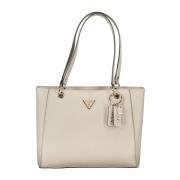 Beige Handtas met Twee Compartimenten Guess , Beige , Dames