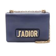 Pre-owned Leather dior-bags Dior Vintage , Blue , Dames