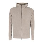 Velvet Hood Zip Gebreid RRD , Beige , Heren