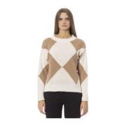 Beige Boat Neck Wool Sweater Baldinini , Beige , Dames