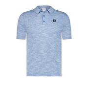 Lichtblauw poloshirt met korte mouw Blue Industry , Blue , Heren