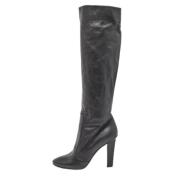 Pre-owned Leather boots Jimmy Choo Pre-owned , Black , Dames