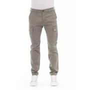 Trend Beige Katoenen Cargo Jeans Broek Baldinini , Beige , Heren