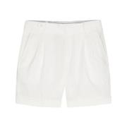 Witte Seersucker Chino Shorts Brioni , White , Heren