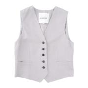 Slim-Fit Lichtgrijs Vest Birgitte Herskind , Gray , Dames