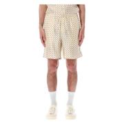 Zijden Shorts met Polkadots Ami Paris , Beige , Heren