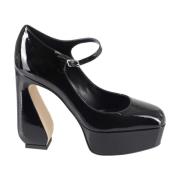 Elegant Patent Leather Heels Sergio Rossi , Black , Dames