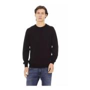Monogram Crewneck Sweater voor Heren Baldinini , Black , Heren