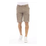 Bruine Cargo Shorts met Ritszakken Baldinini , Brown , Heren