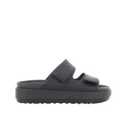 Luxe Sandal Crocs , Black , Dames