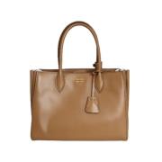 Pre-owned Leather totes Prada Vintage , Brown , Dames