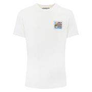 Ibiza Ansichtkaart Print T-shirt Wit MC2 Saint Barth , White , Heren