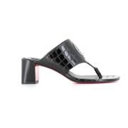 Zwarte Sandalen met Krokodillenprint Christian Louboutin , Black , Dam...